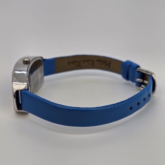 Main Line Time Women's Watch 20MM Blue Dial Blue Leather Bands New Battery - Picture 7 of 14